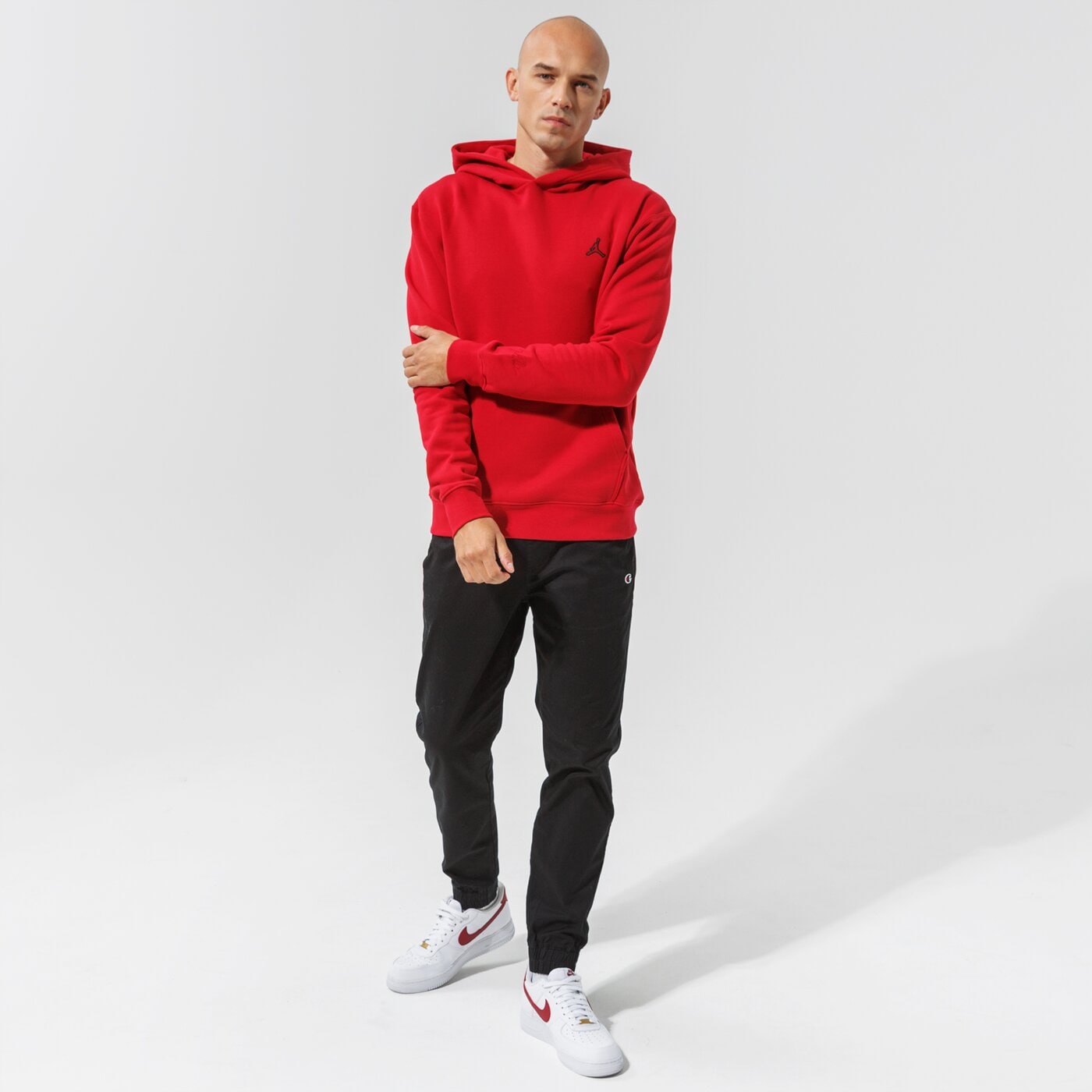 Мъжки суичър JORDAN СУИТЧЪР С КАЧУЛКА ESSENTIAL OVERHEAD HOODIE da9818-687 цвят червен