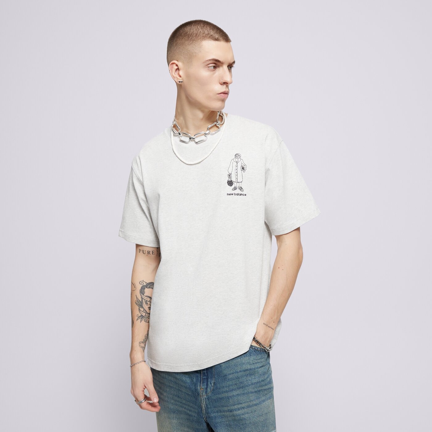 Мъжка тениска NEW BALANCE ТЕНИСКА ATHLETICS RELAXED GRANDMA ТЕНИСКА mt43554ahh цвят сив