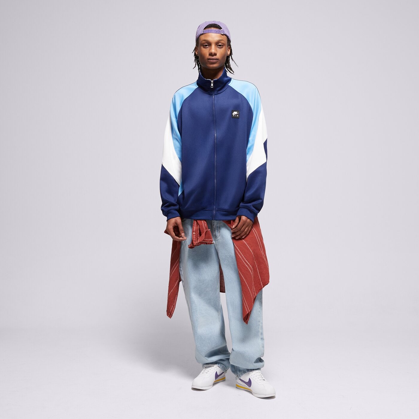 Мъжки суичър NIKE СУИТЧЪР СЪС ЗАКОПЧАВАНЕ M NIKE AIR PK FZ JKT hj0632-492 цвят тъмносин