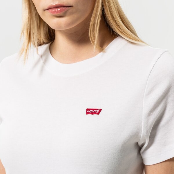 Дамска тениска LEVI'S ТЕНИСКА SS RIB BABY TEE 37697-0000 цвят бял