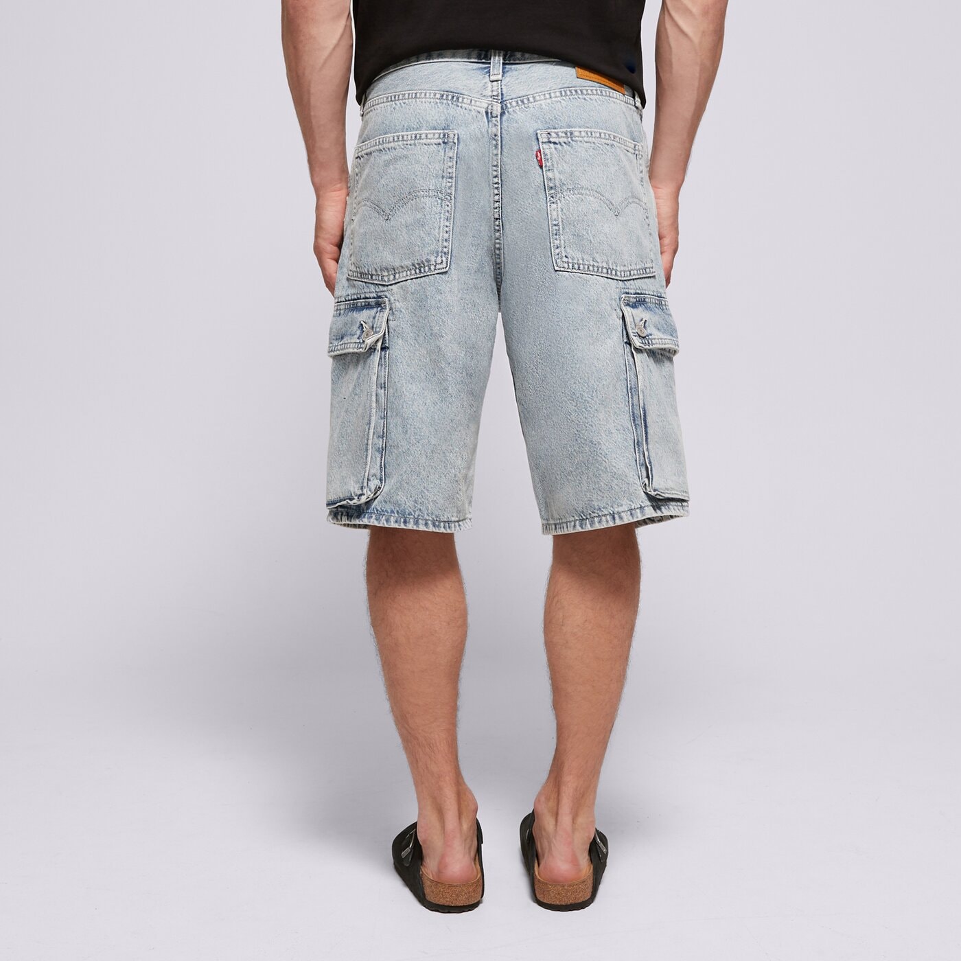 Мъжки къси панталони LEVI'S ШОРТИ 478 BAGGY CARGO SHORTS LIGHT INDIGO - WORN IN 001gu-0004 цвят син