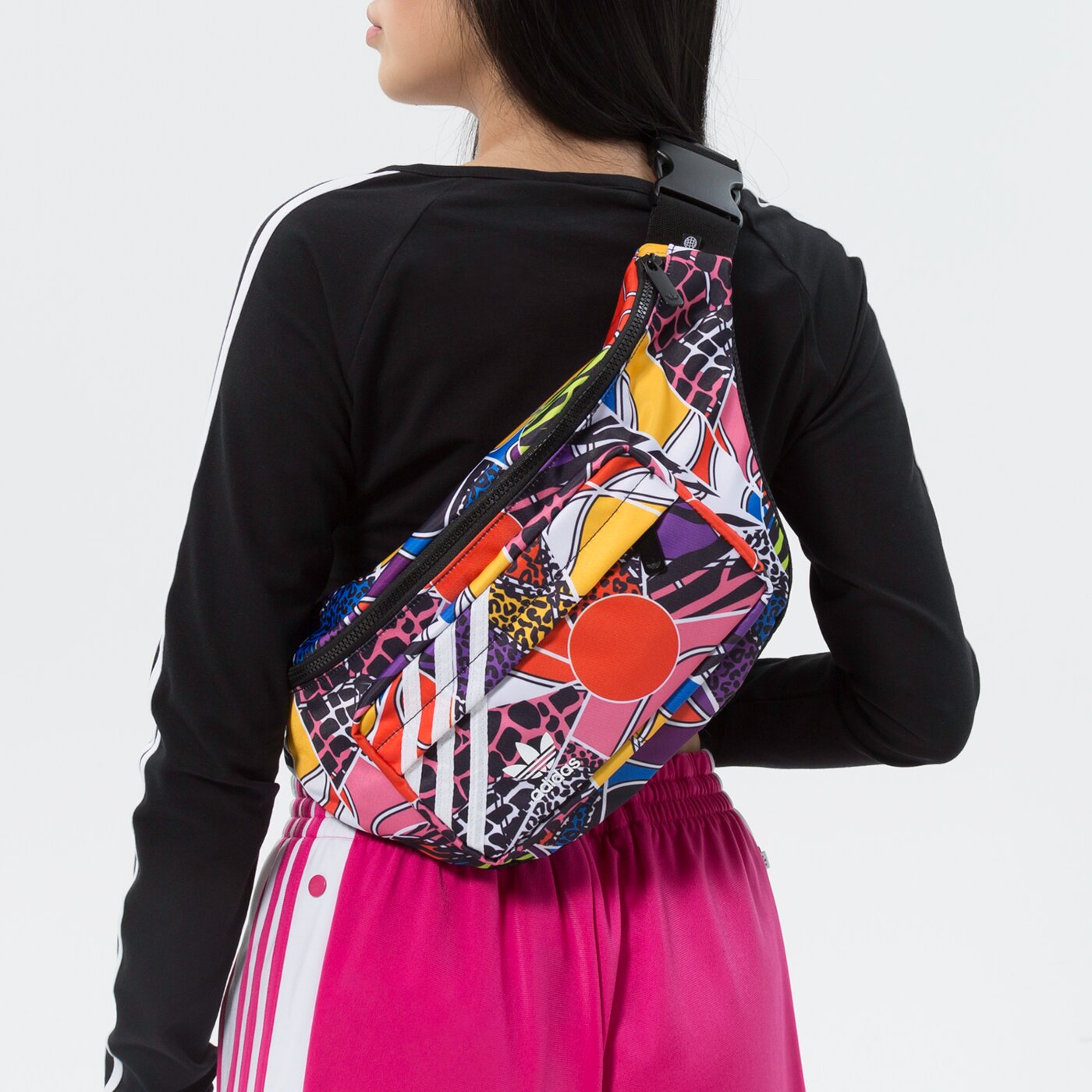 Дамска чанта за кръст ADIDAS ЧАНТА WAISTBAG L hd7059 цвят многоцветен