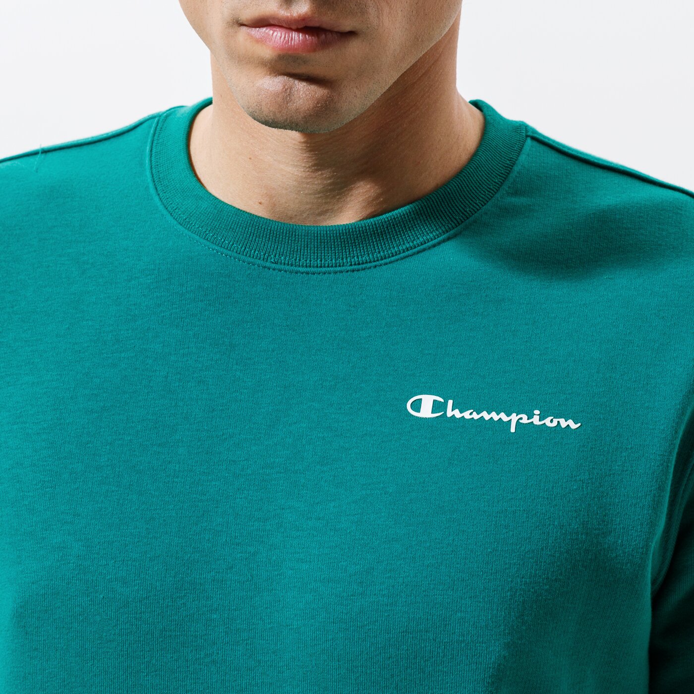 Мъжки суичър CHAMPION СУИТЧЪР CREWNECK SWEATSHIRT 214151gs040 цвят зелен