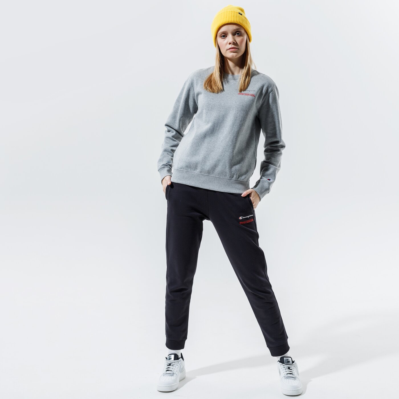 Дамски суичър CHAMPION СУИТЧЪР CREWNECK SWEATSHIRT 114712em006 цвят сив