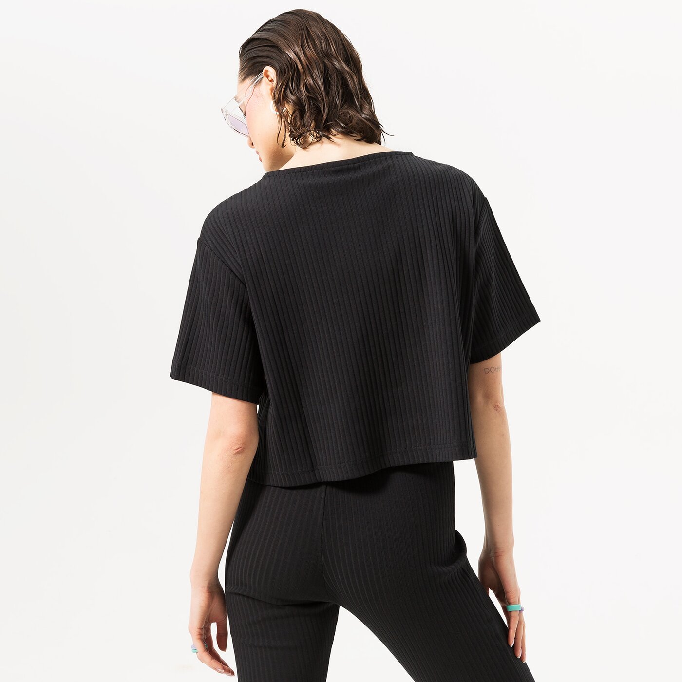 Дамска тениска NIKE ТЕНИСКА W NSW RIB JRSY SS ТОП dv7870-010 цвят черен