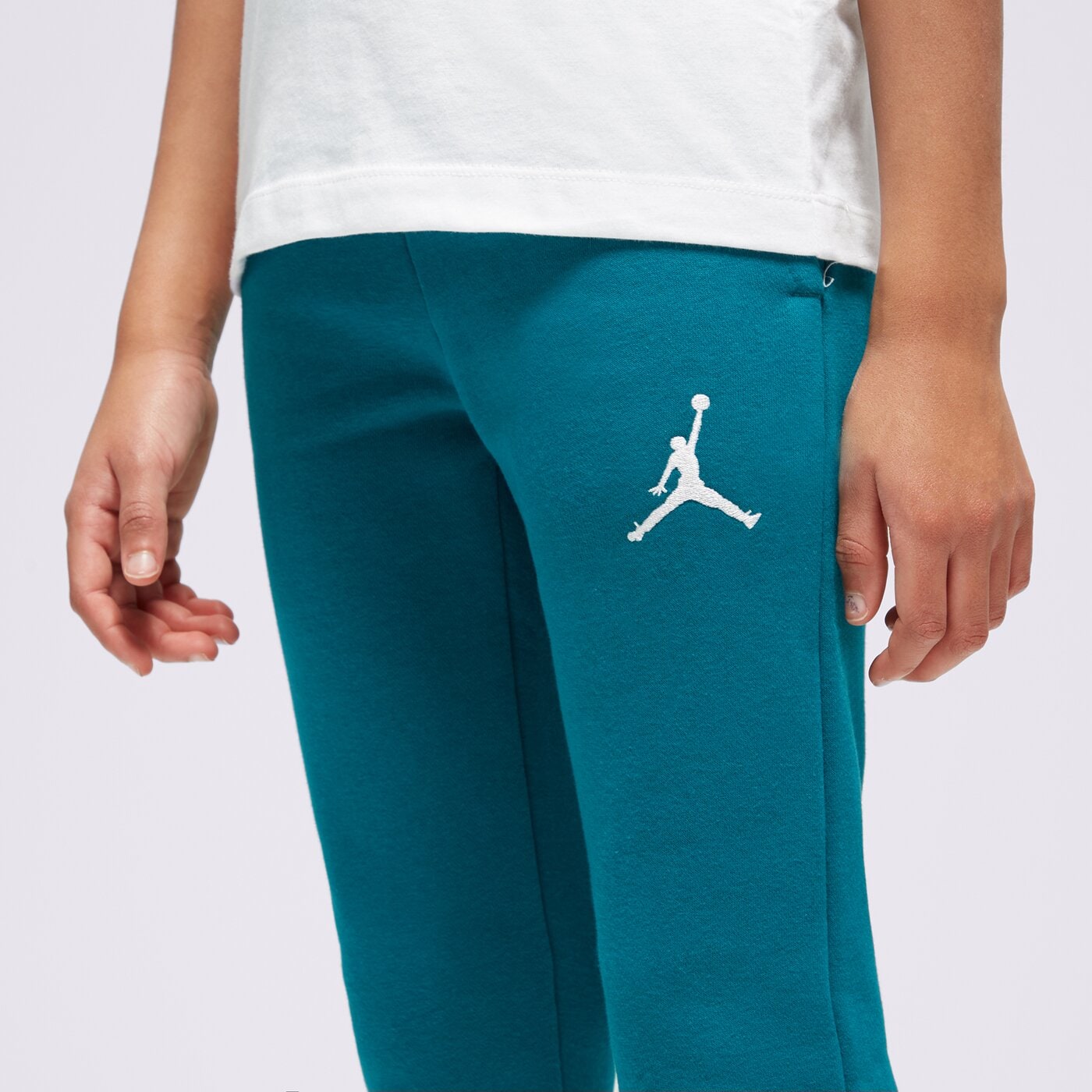 Детски панталони JORDAN ПАНТАЛОНИ ICON PLAY FLC GIRL 45c696-u9c цвят син