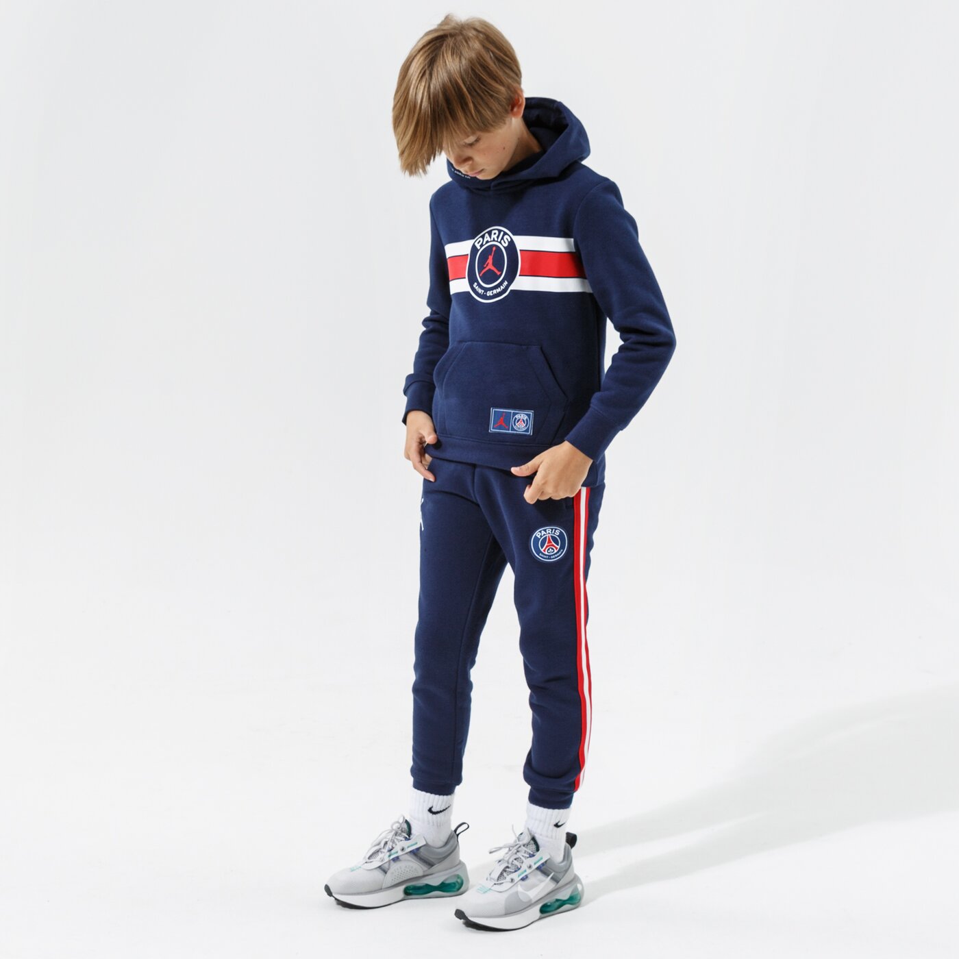 Детски панталони JORDAN ПАНТАЛОНИ PARIS SAINT-GERMAIN FLC PANT GIRL 95a726-u90 цвят тъмносин