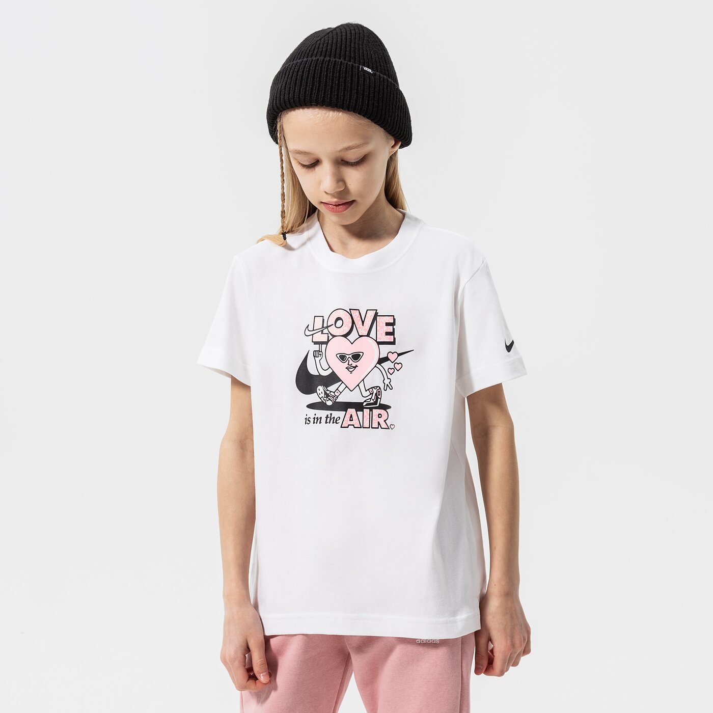 Детска тениска NIKE ТЕНИСКА G NSW TEE DPTL VALENTINE GIRL do1327-100 цвят бял