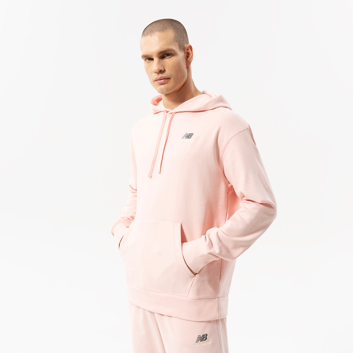 Мъжки суичър NEW BALANCE СУИТЧЪР С КАЧУЛКА NB ESSENTIALS UNI-SSENTIALS PO ut21500pie цвят розов