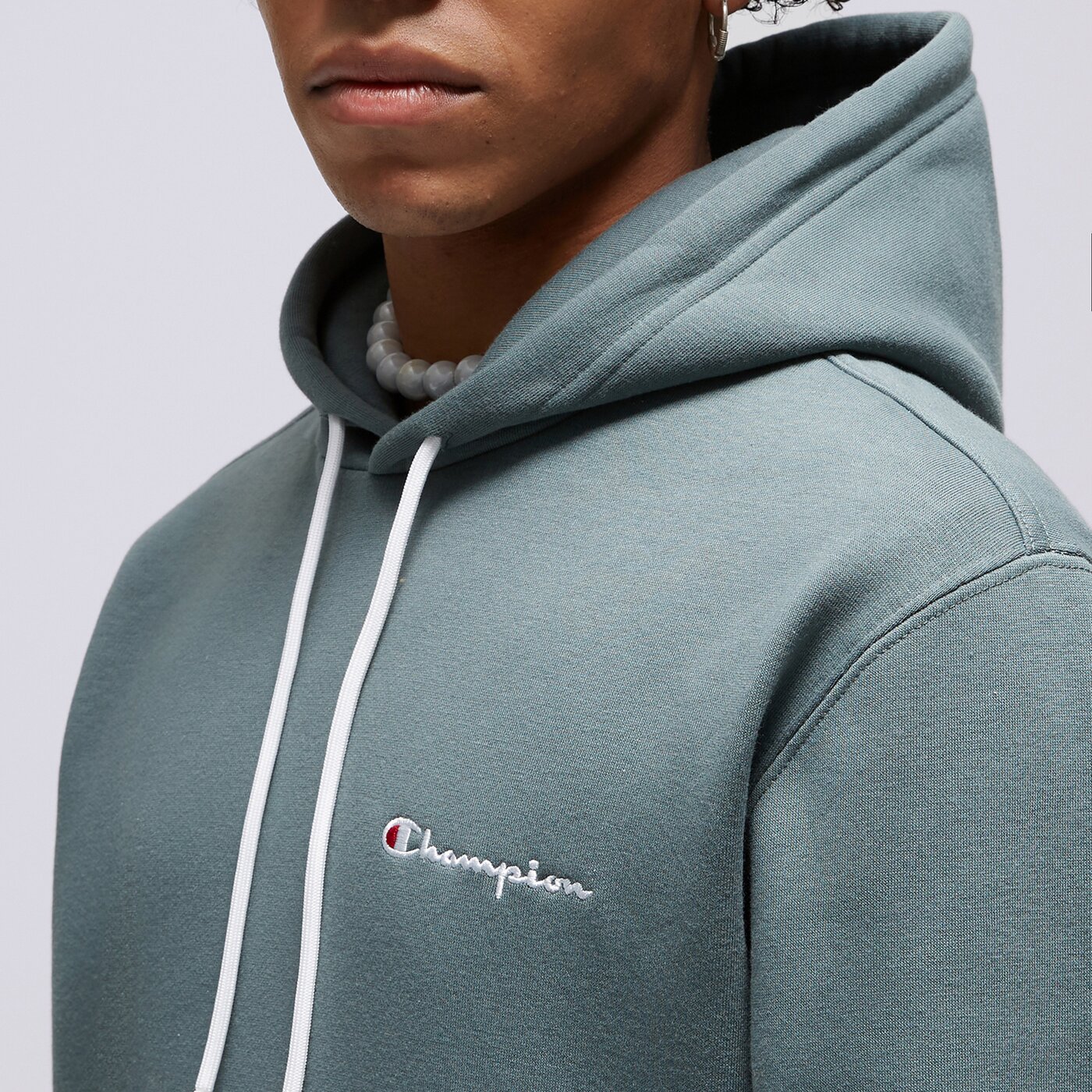 Мъжки суичър CHAMPION СУИТЧЪР С КАЧУЛКА HOODED SWEATSHIRT 219208gs510 цвят зелен