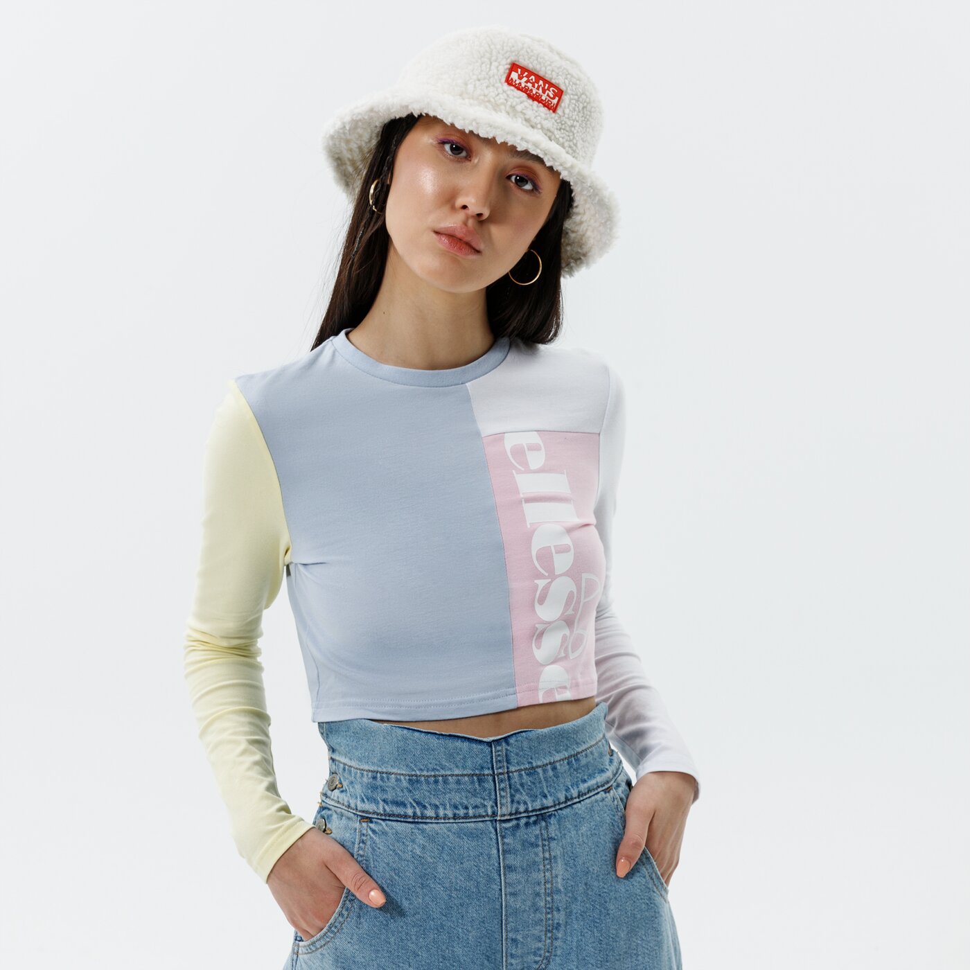 Дамска тениска ELLESSE ТЕНИСКА POMERIGGIO LS CROP ТЕНИСКА MLT sgj11879940 цвят многоцветен