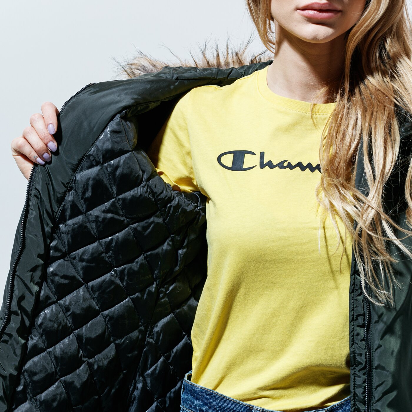 Дамско зимно яке CHAMPION ЯКЕ ЗИМНО PARKA JACKET WW 114371gs547 цвят каки