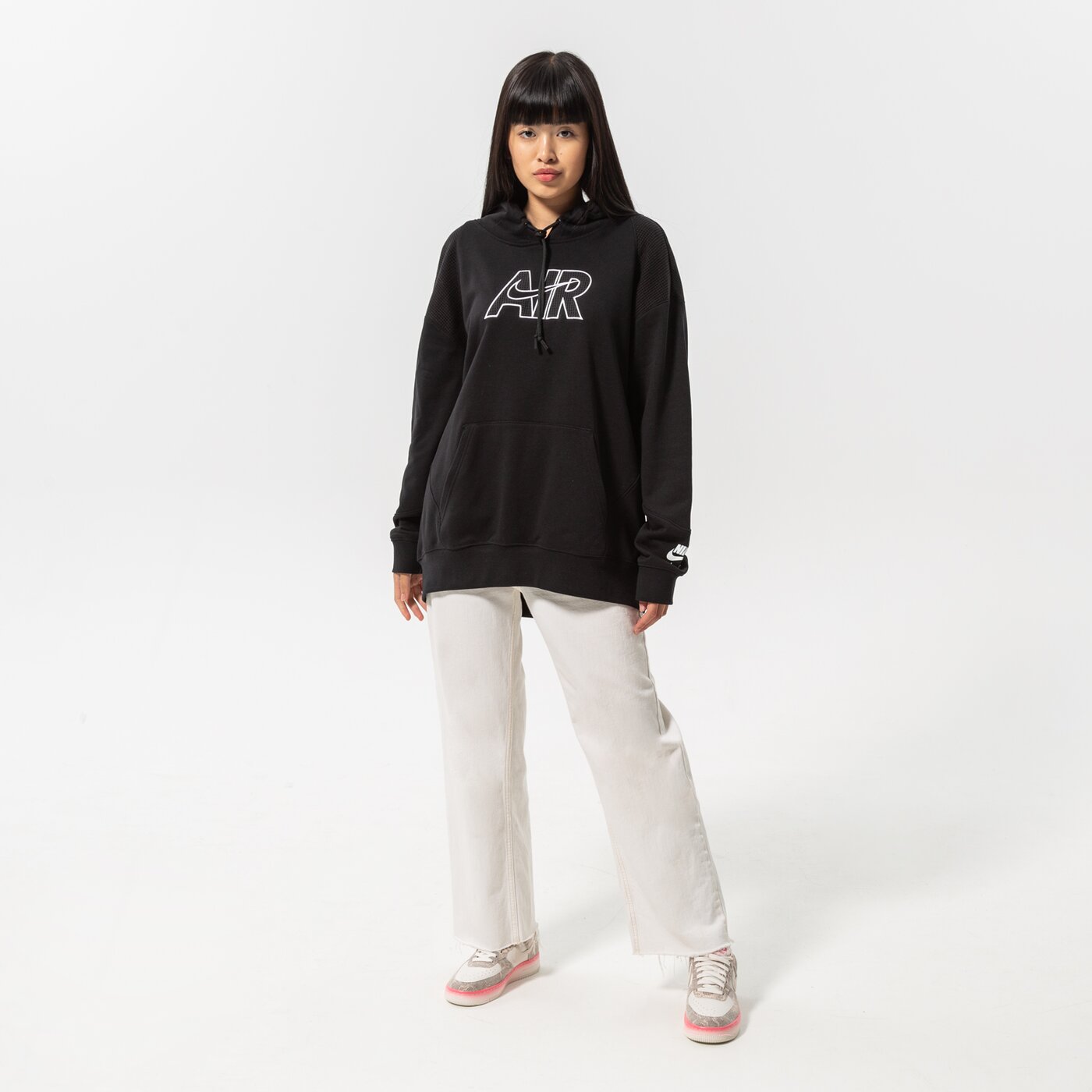 Дамски суичър NIKE СУИТЧЪР С КАЧУЛКА AIR OVERHEAD HOODIE dm6059-010 цвят черен