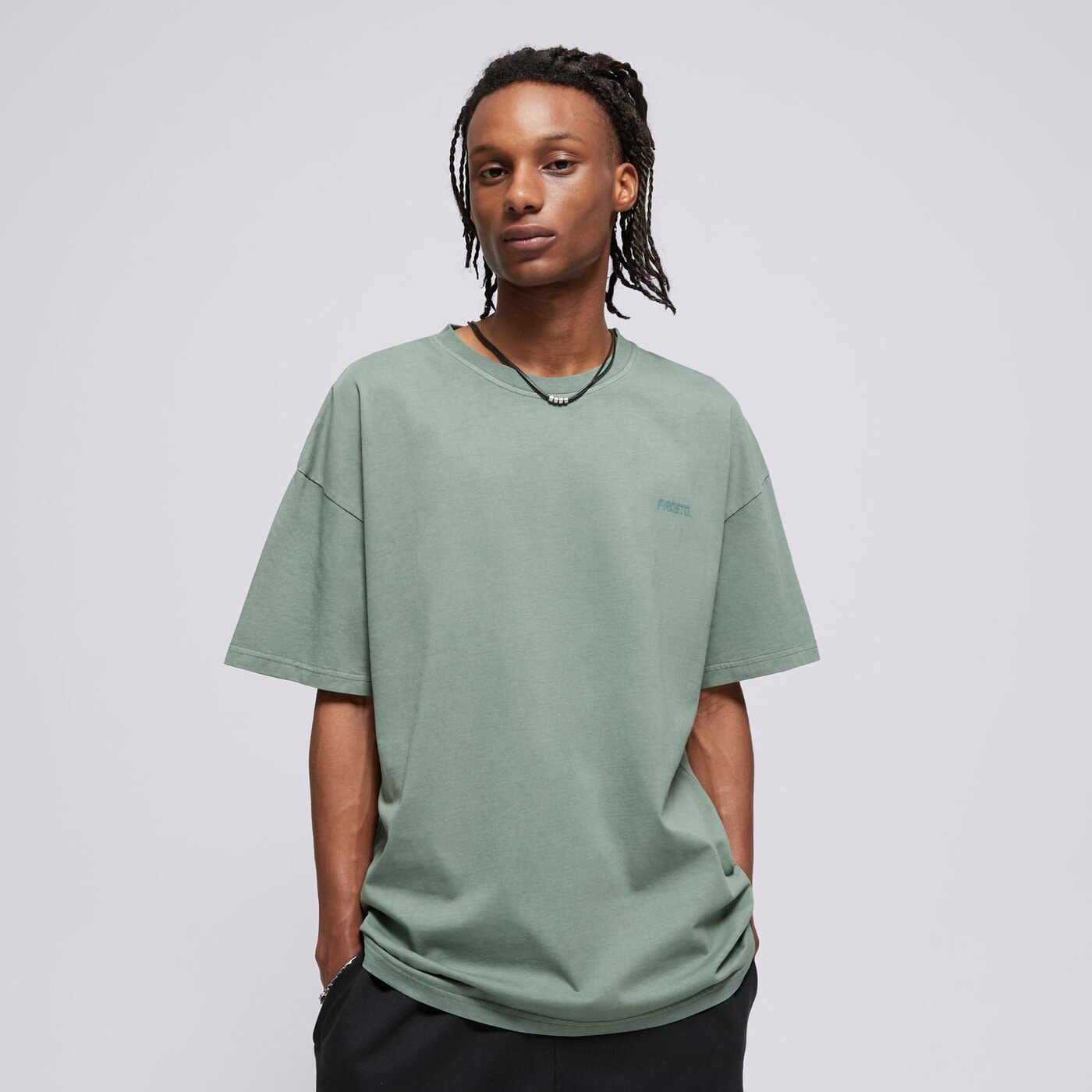 Мъжка тениска PROSTO  ТЕНИСКА BLAC WASHED GREEN kl241mtee123x цвят зелен