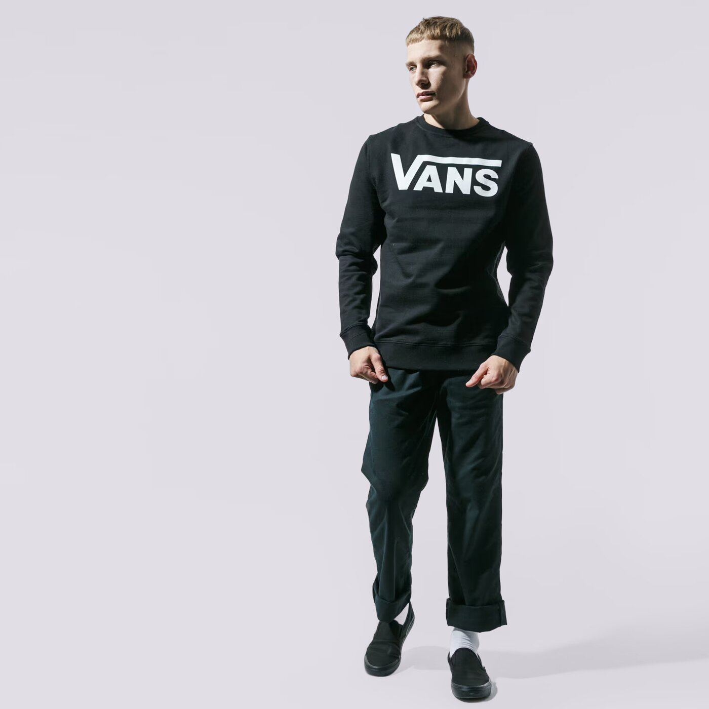 Мъжки суичър VANS СУИТЧЪР VANS CLASSIC CREW II vn0a456ay281 цвят черен
