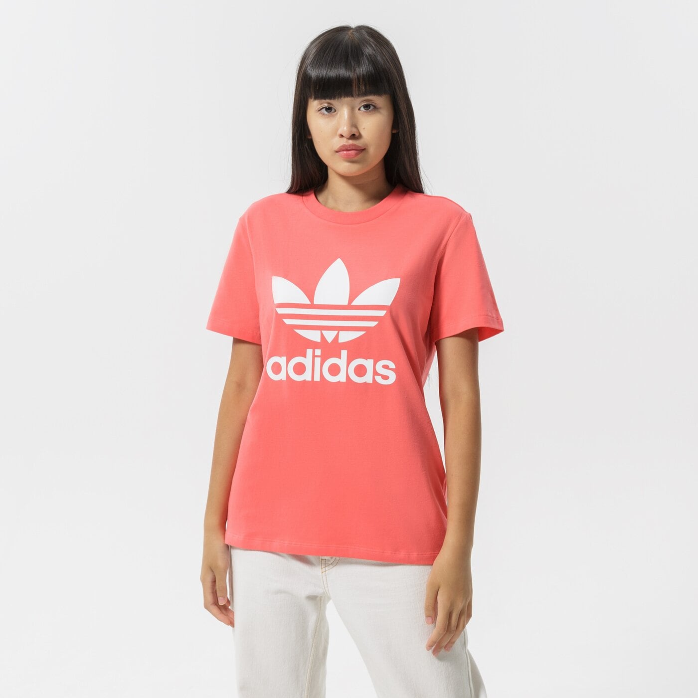 Дамска тениска ADIDAS ТЕНИСКА TREFOIL he6871 цвят оранжев