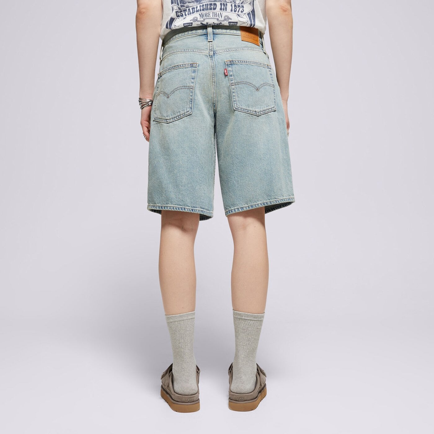 Дамски къси панталони LEVI'S ШОРТИ BAGGY DAD JORT 000mj-0002 цвят син