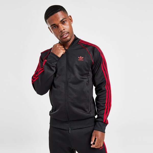 Мъжки суичър ADIDAS СУИТЧЪР СЪС ЗАКОПЧАВАНЕ SSTAR TT BLK/RED it7144 цвят черен