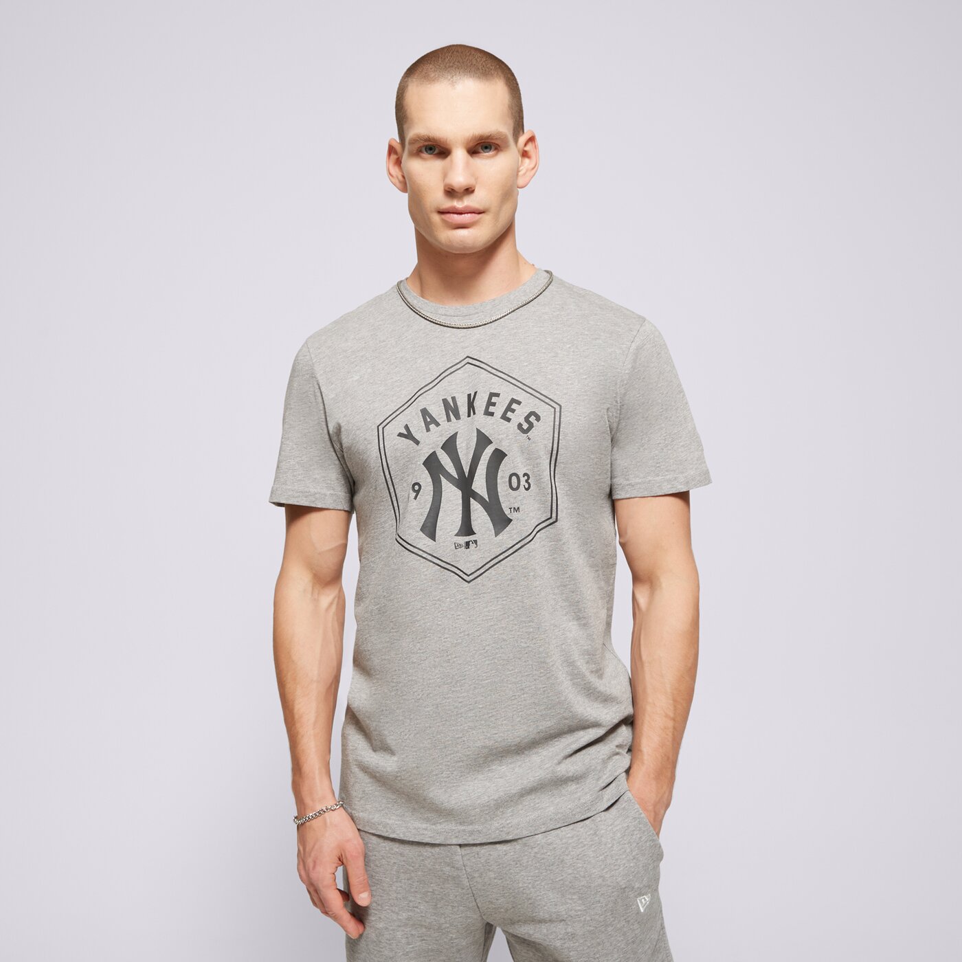 Мъжка тениска NEW ERA ТЕНИСКА TEE NYY GRH 13051083 цвят сив