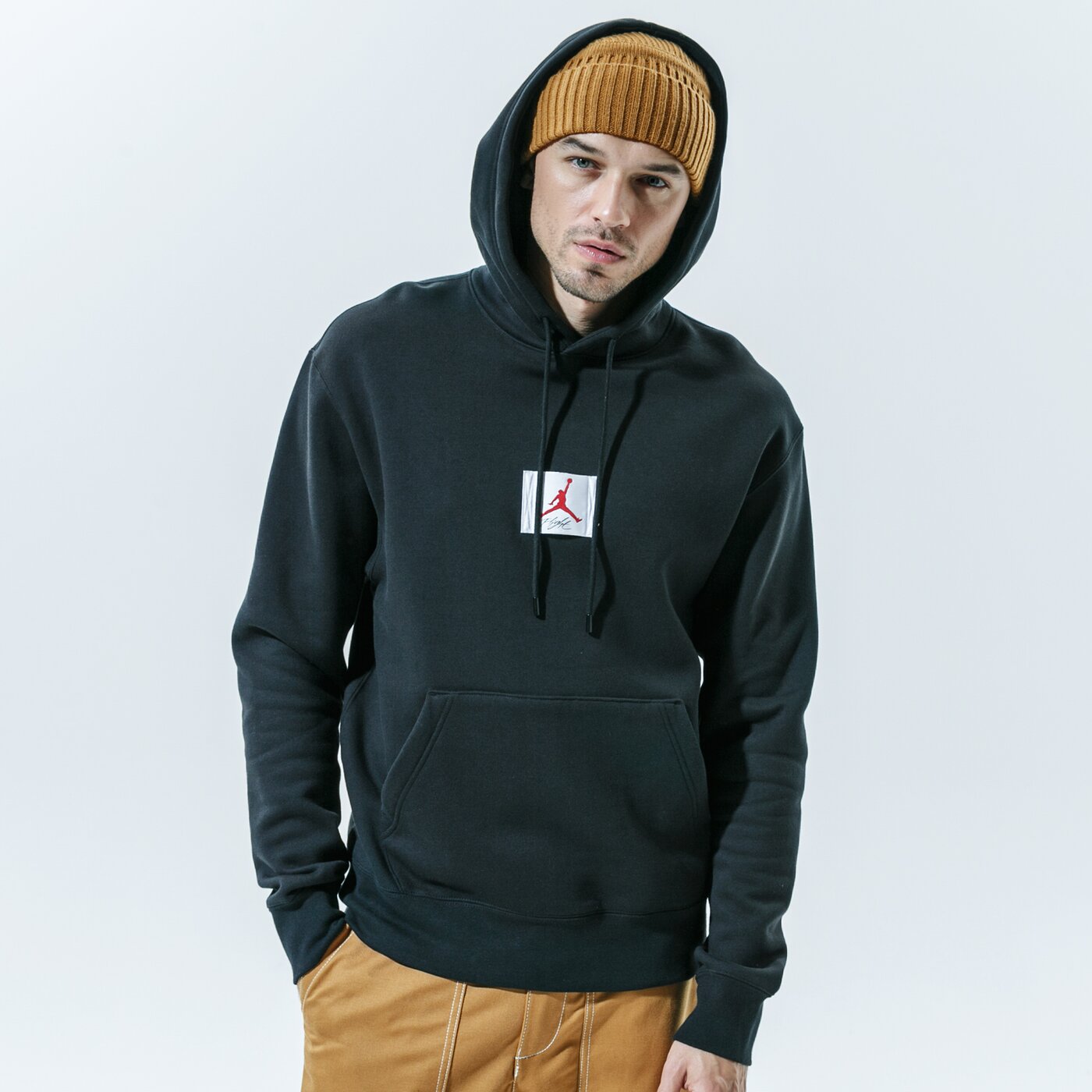 Мъжки суичър JORDAN СУИТЧЪР С КАЧУЛКА M J FLT FLC PO SOLID cv6146-010 цвят черен