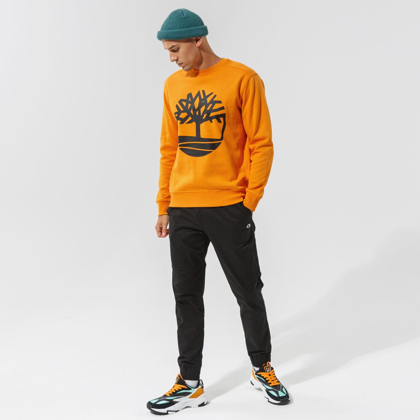 Мъжки суичър TIMBERLAND СУИТЧЪР YC CORE TREE LOGO CREW NECK SWEATSHIRT tb0a2bj8ar81 цвят горчица