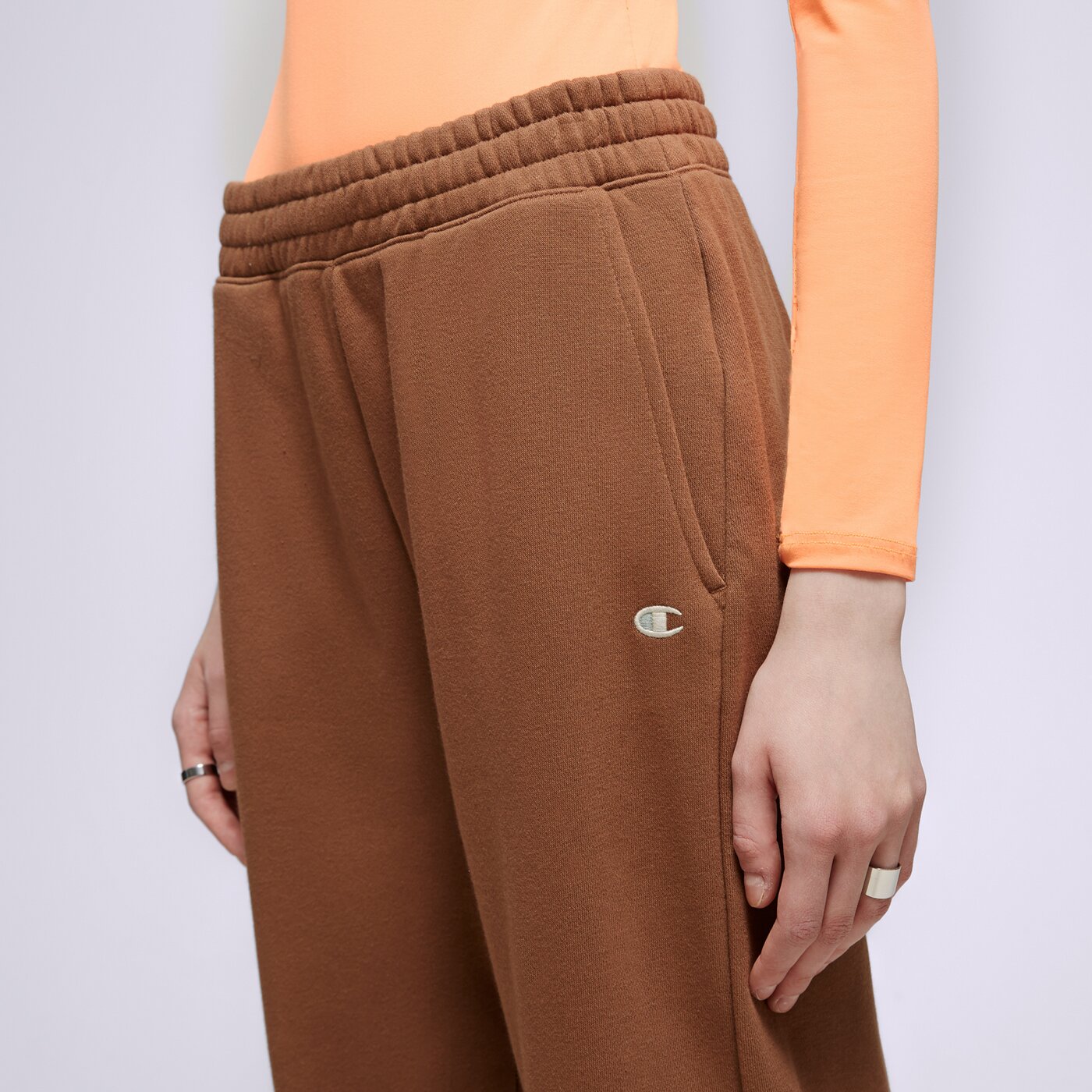 Дамски панталони CHAMPION ПАНТАЛОНИ ELASTIC CUFF PANTS 116219ms519 цвят кафяв