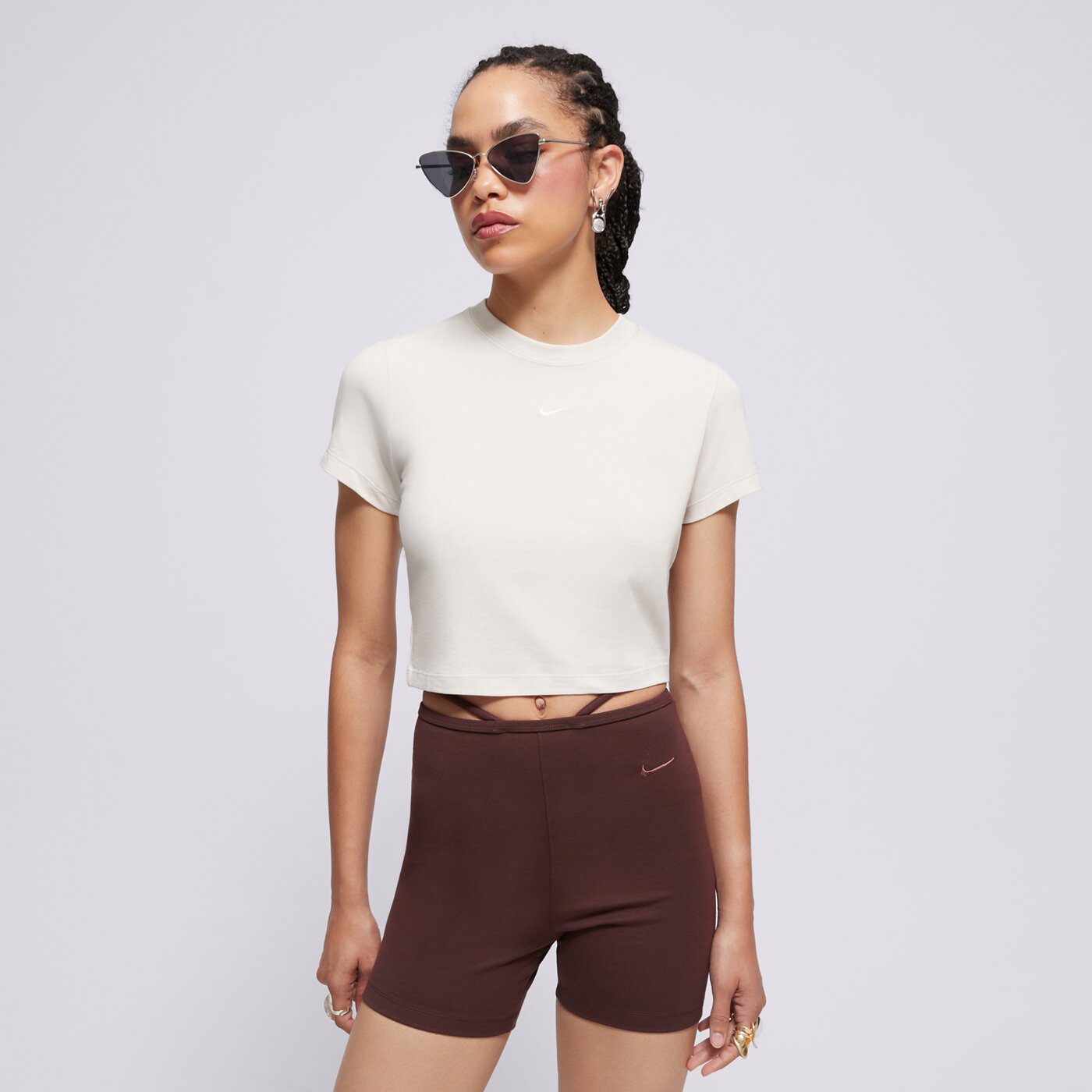 Дамска тениска NIKE ТЕНИСКА W NSW NK CHLL KNT CRP hf9538-105 цвят бежов