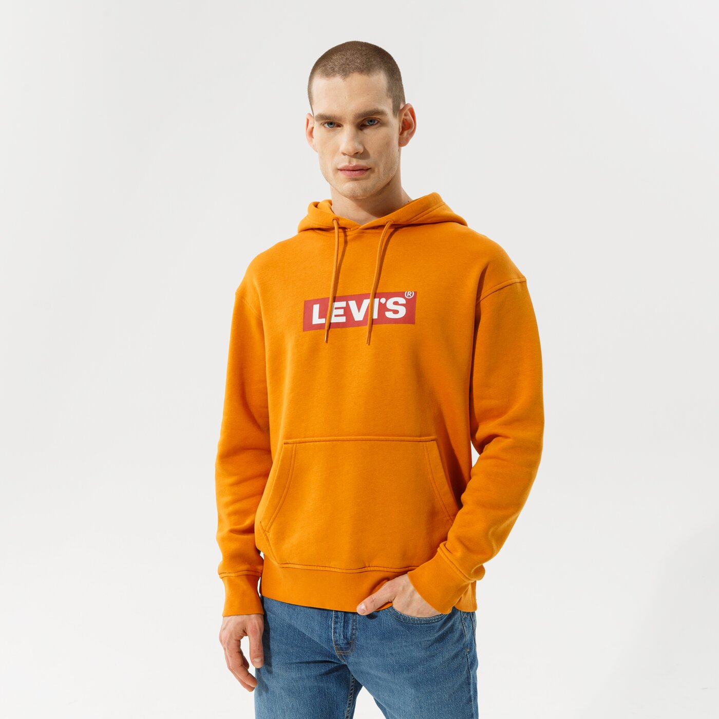 Мъжки суичър LEVI'S СУИТЧЪР С КАЧУЛКА T3 RELAXD GRAPHIC HOODIE 38821-0116 цвят кафяв