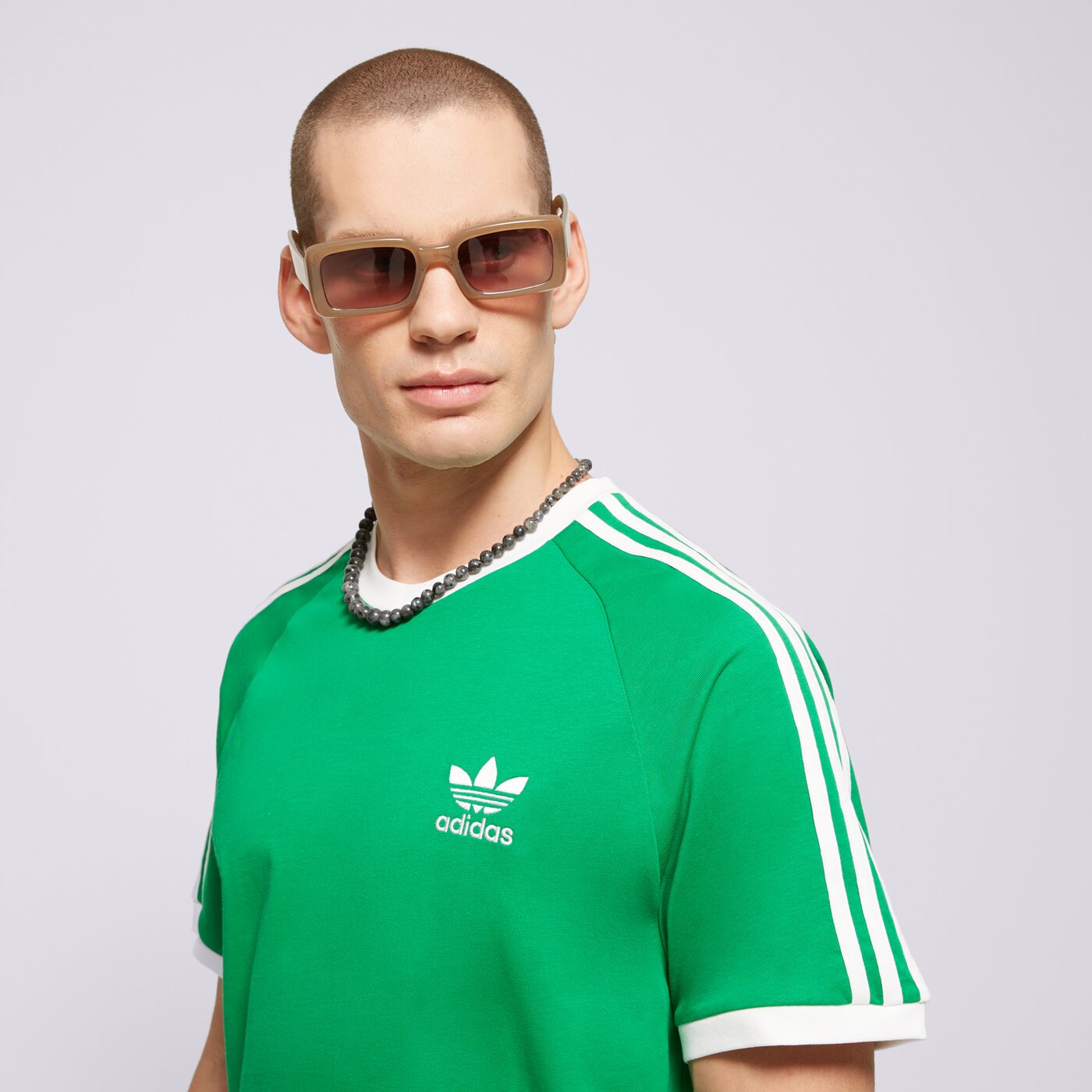 Мъжка тениска ADIDAS ТЕНИСКА 3-STRIPES TEE im0410 цвят зелен