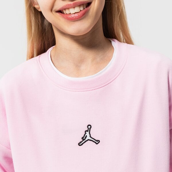 Детски суичър JORDAN СУИТЧЪР ESSENTIALS CREW GIRL 45a859-a9y цвят розов