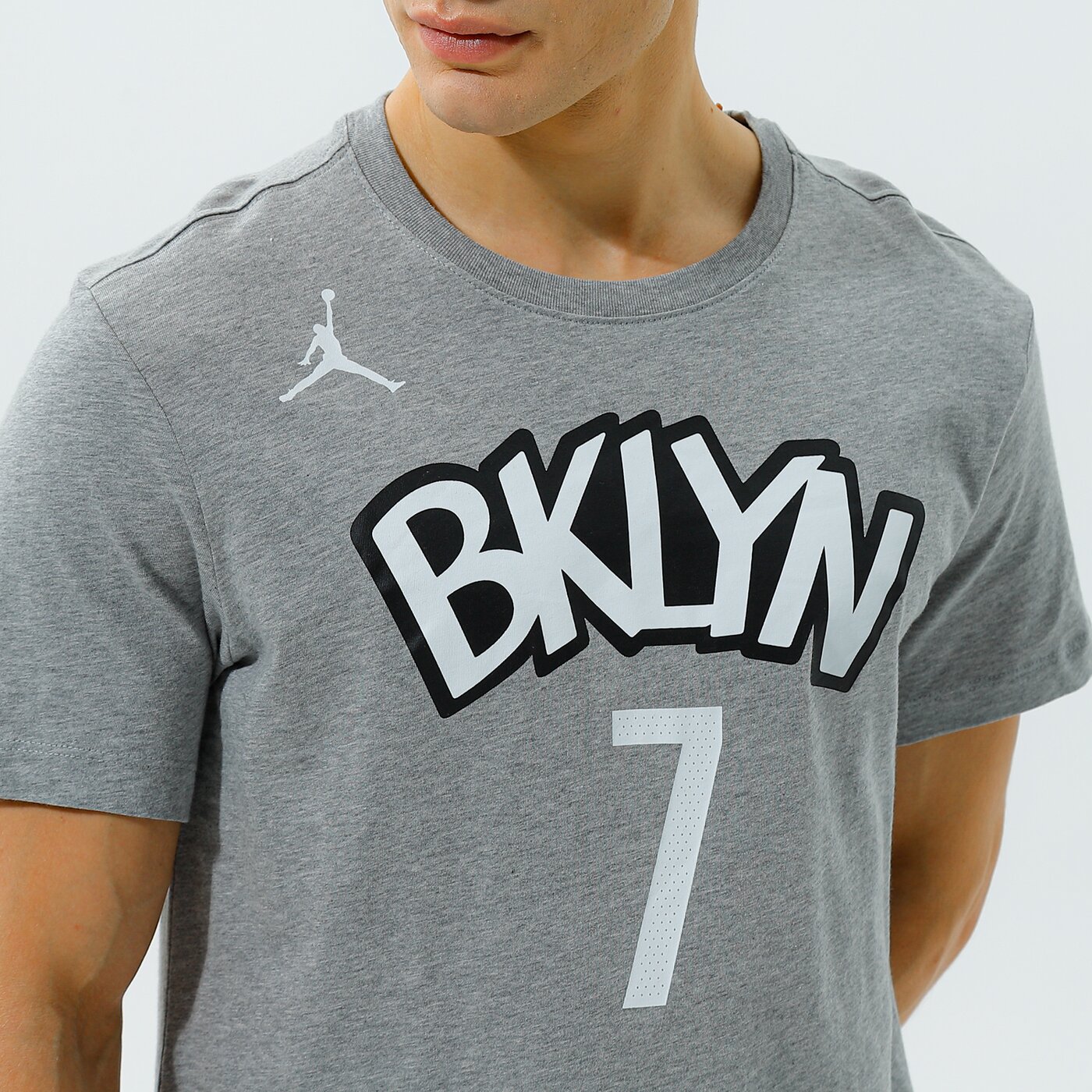 Мъжка тениска NIKE ТЕНИСКА NETS STATEMENT EDITION NBA cv9962-064 цвят сив