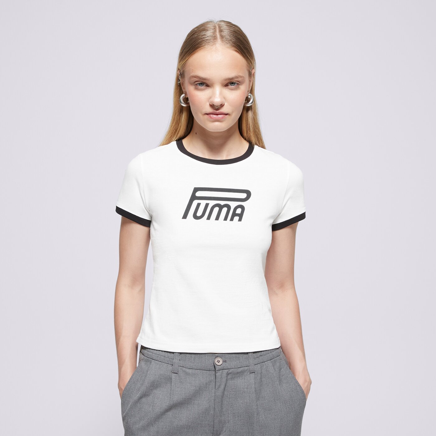 Дамска тениска PUMA ТЕНИСКА FUTURE.PUMA.ARCHIVE GRAPHIC SLIM TEE 632122 02 цвят бял