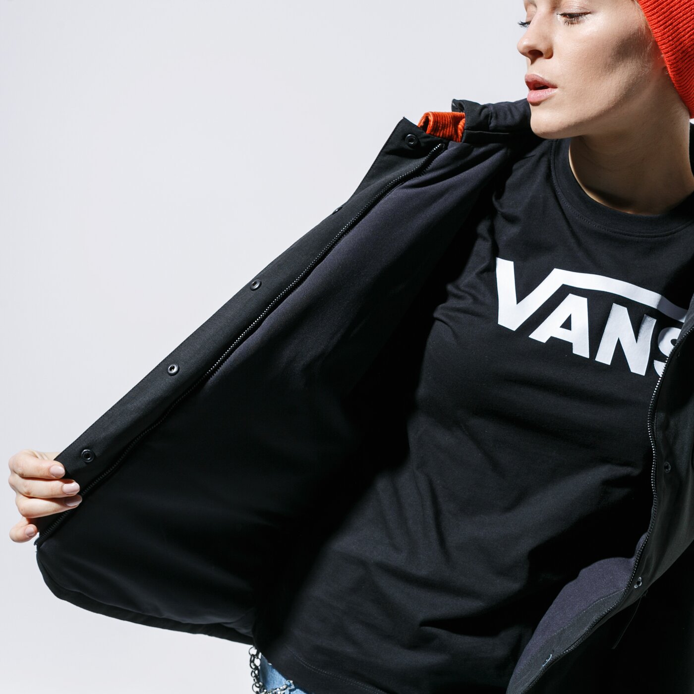 Дамско зимно яке VANS ЯКЕ DRILL CHORE COAT MTE WMN vn0a4bfablk1 цвят черен