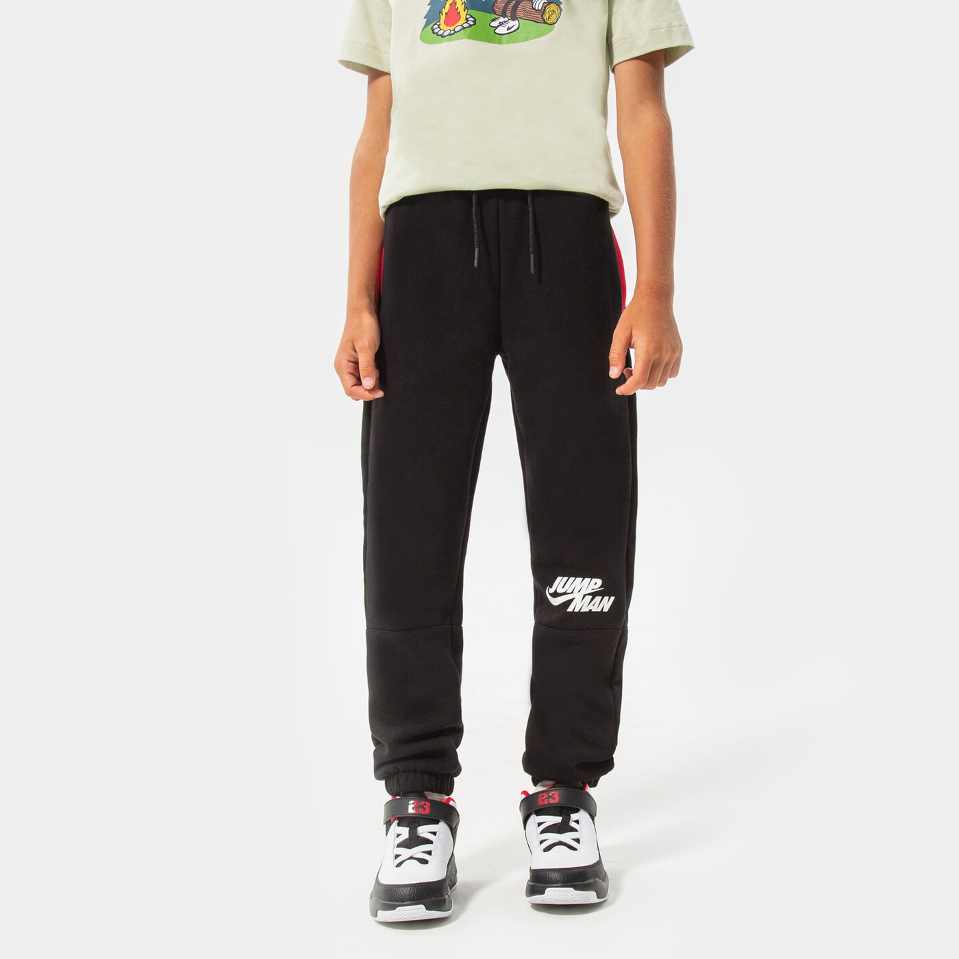Детски панталони JORDAN ПАНТАЛОНИ JUMPMAN X NIKE FLC PANT BOY 95b134-023 цвят черен