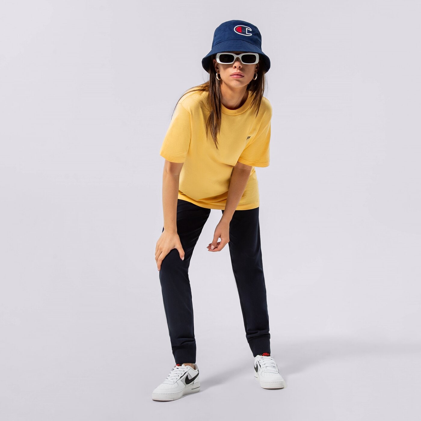 Дамски панталони CHAMPION ПАНТАЛОНИ RIB CUFF PANTS 114898bs501 цвят тъмносин