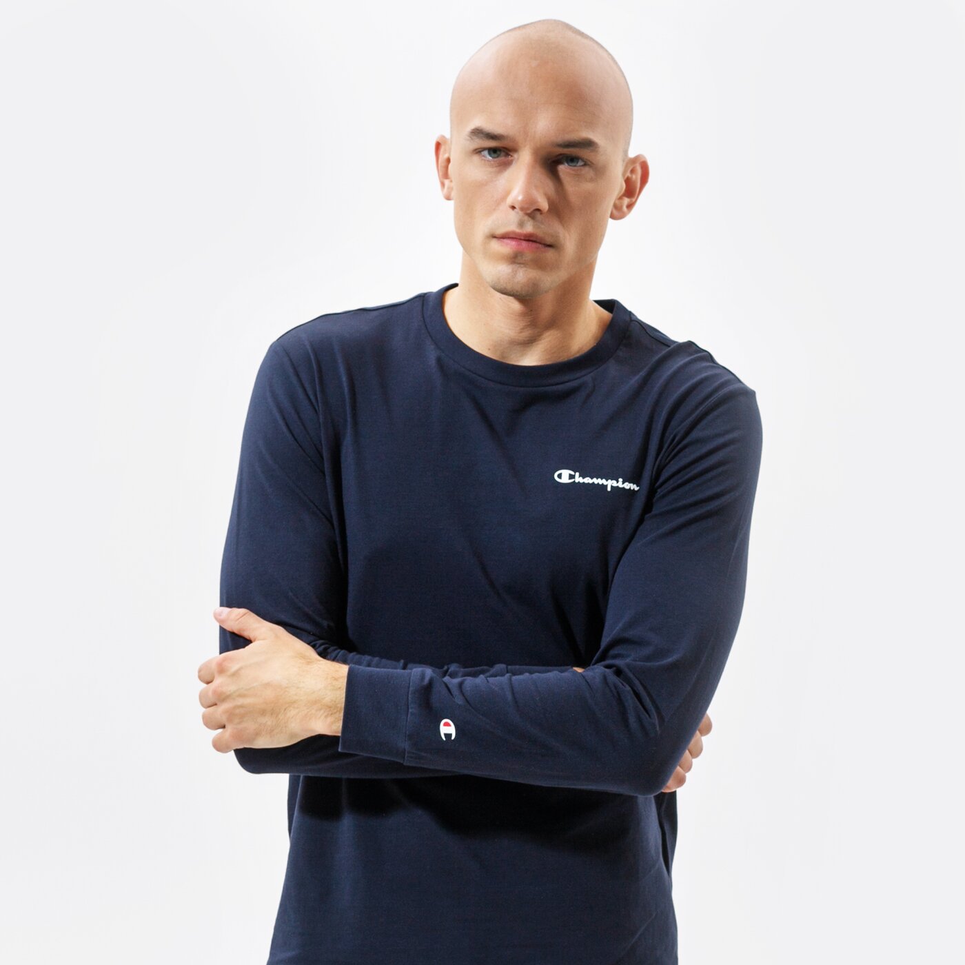 Мъжка тениска CHAMPION ТЕНИСКА LONG SLEEVE ТЕНИСКА 214157bs501 цвят тъмносин