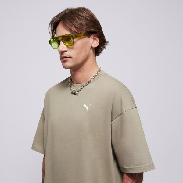 Мъжка тениска PUMA ТЕНИСКА WARDROBE ESS OVERSIZED TEE 629646 83 цвят бежов