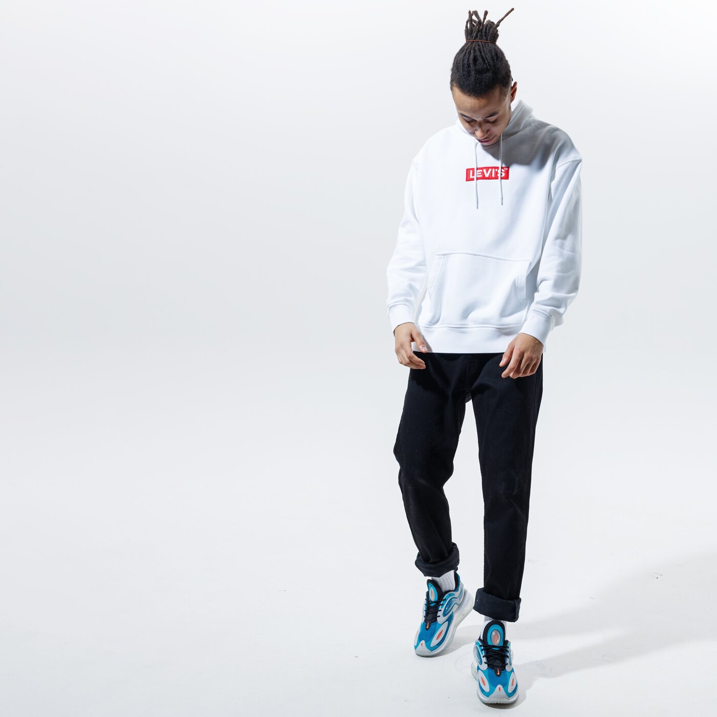 Мъжки суичър LEVI'S СУИТЧЪР С КАЧУЛКА RELAXED GRAPHIC HOODIE 72632-0022 цвят бял