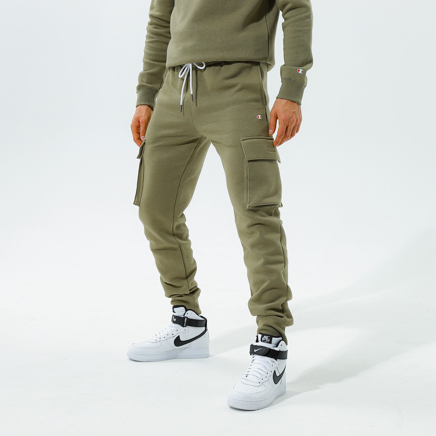 Мъжки панталони CHAMPION ПАНТАЛОНИ RIB CUFF PANTS 216609gs044 цвят каки