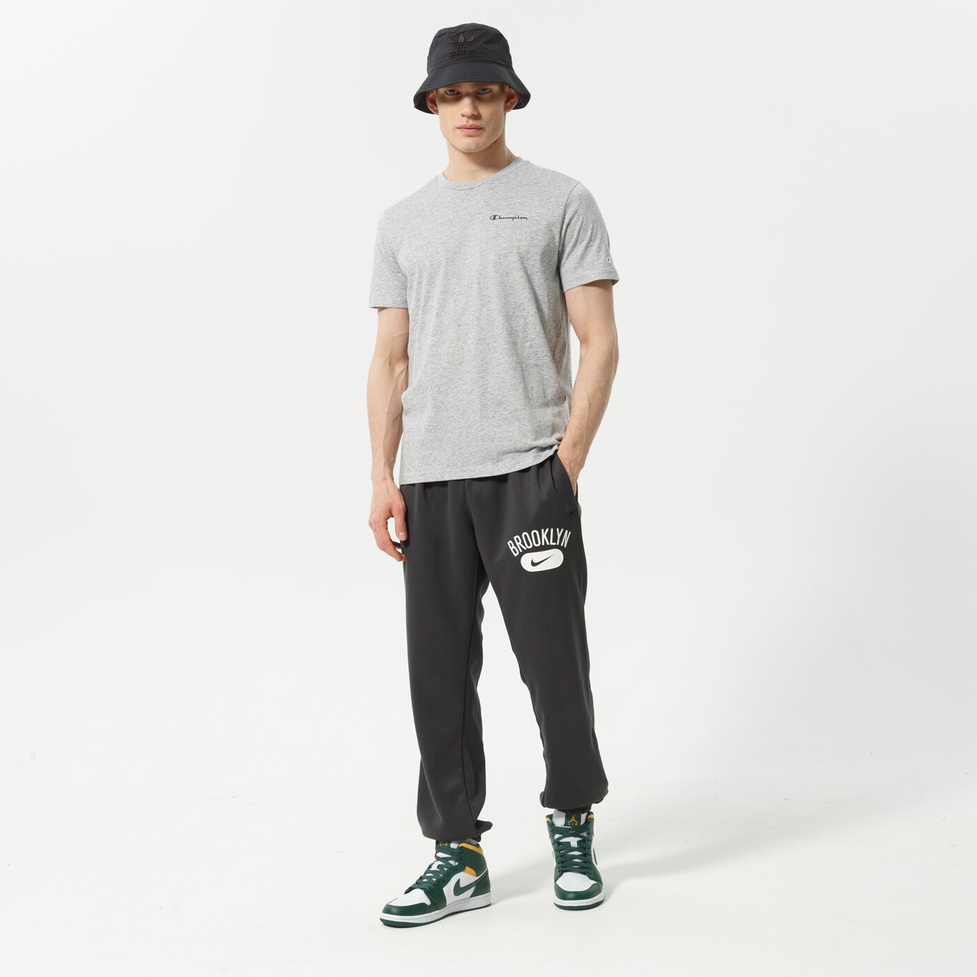 Мъжка тениска CHAMPION ТЕНИСКА CREWNECK ТЕНИСКА 218281em021 цвят сив