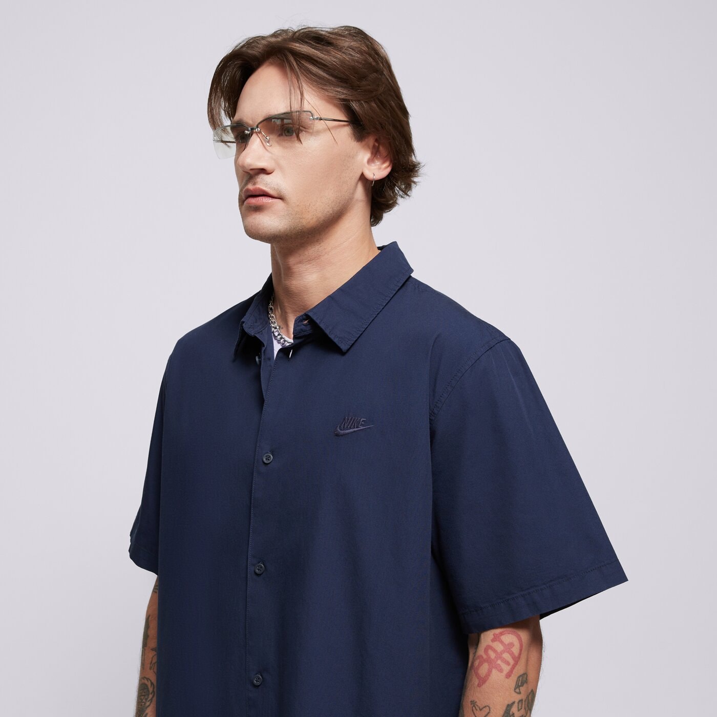 NIKE РИЗА M NK CLUB SS BTN SHIRT WSH hj2029-451 цвят черен