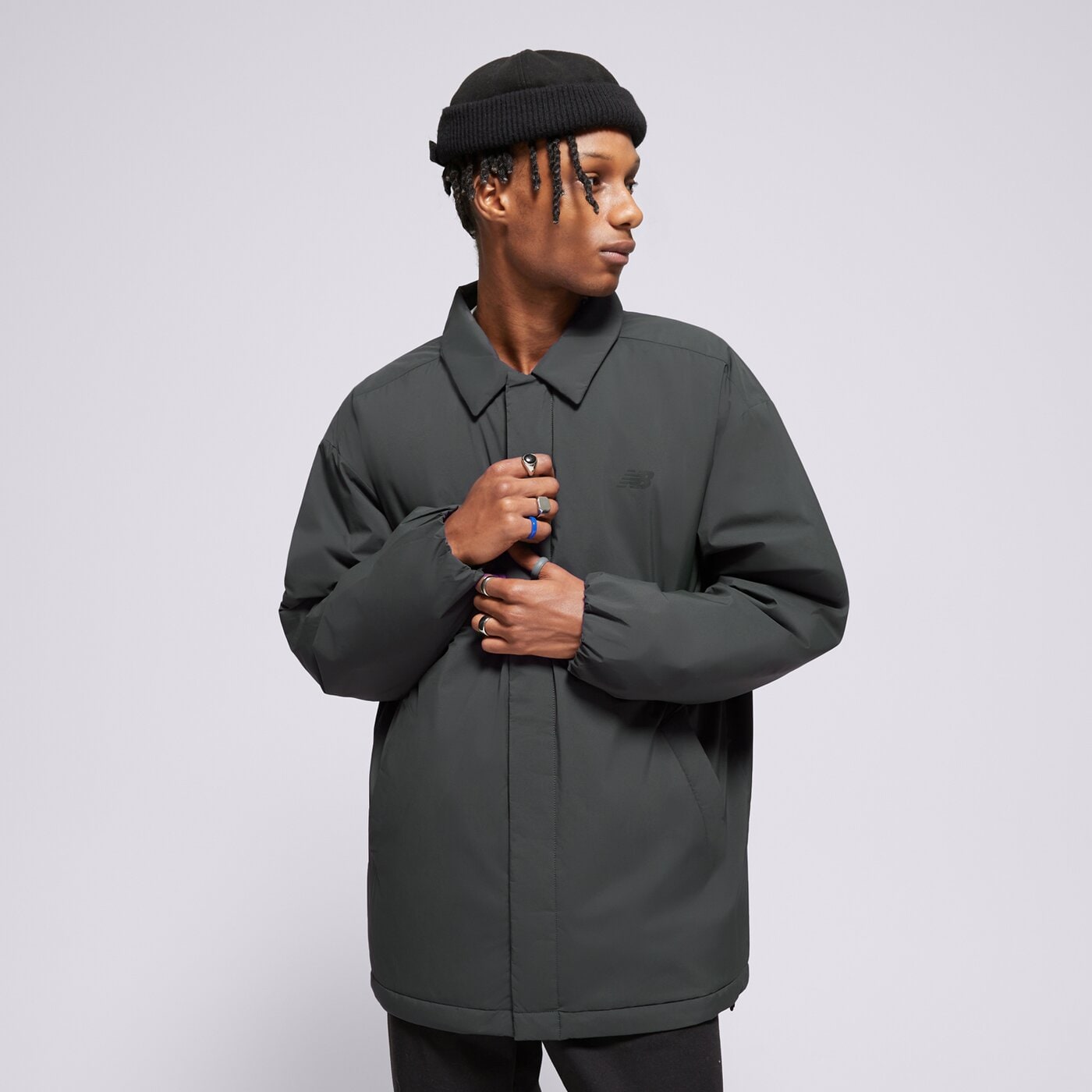 Мъжко зимно яке NEW BALANCE ЯКЕ COACHES JACKET mj43504ack цвят сив