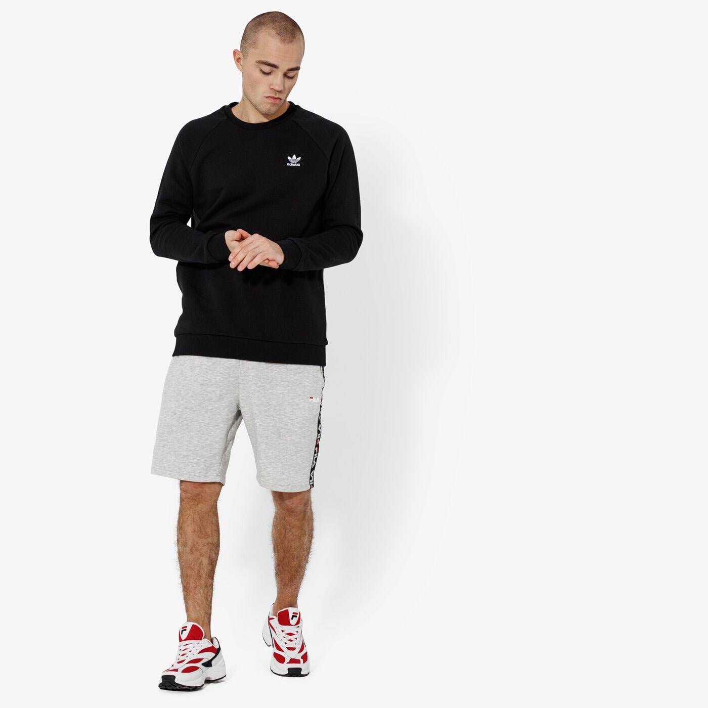 Мъжки суичър ADIDAS СУИТЧЪР ESSENTIAL CREW ADICOLOR dv1600 цвят черен