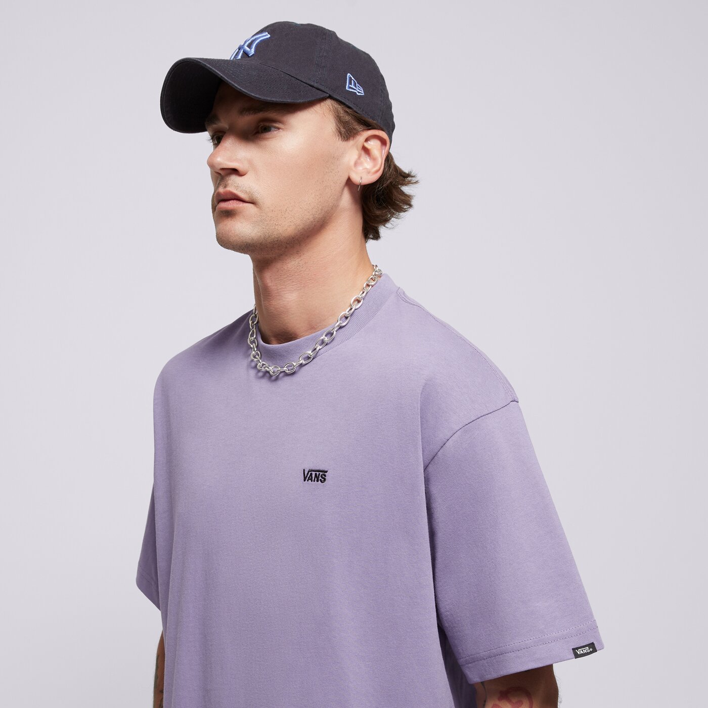 Мъжка тениска VANS ТЕНИСКА LEFT CHEST II LOOSE SS vn000p1p6ph1 цвят виолетов