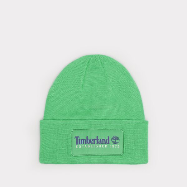 Дамска зимна шапка TIMBERLAND ШАПКА ESTABLISHED 1973 tb0a2ptdh311 цвят зелен