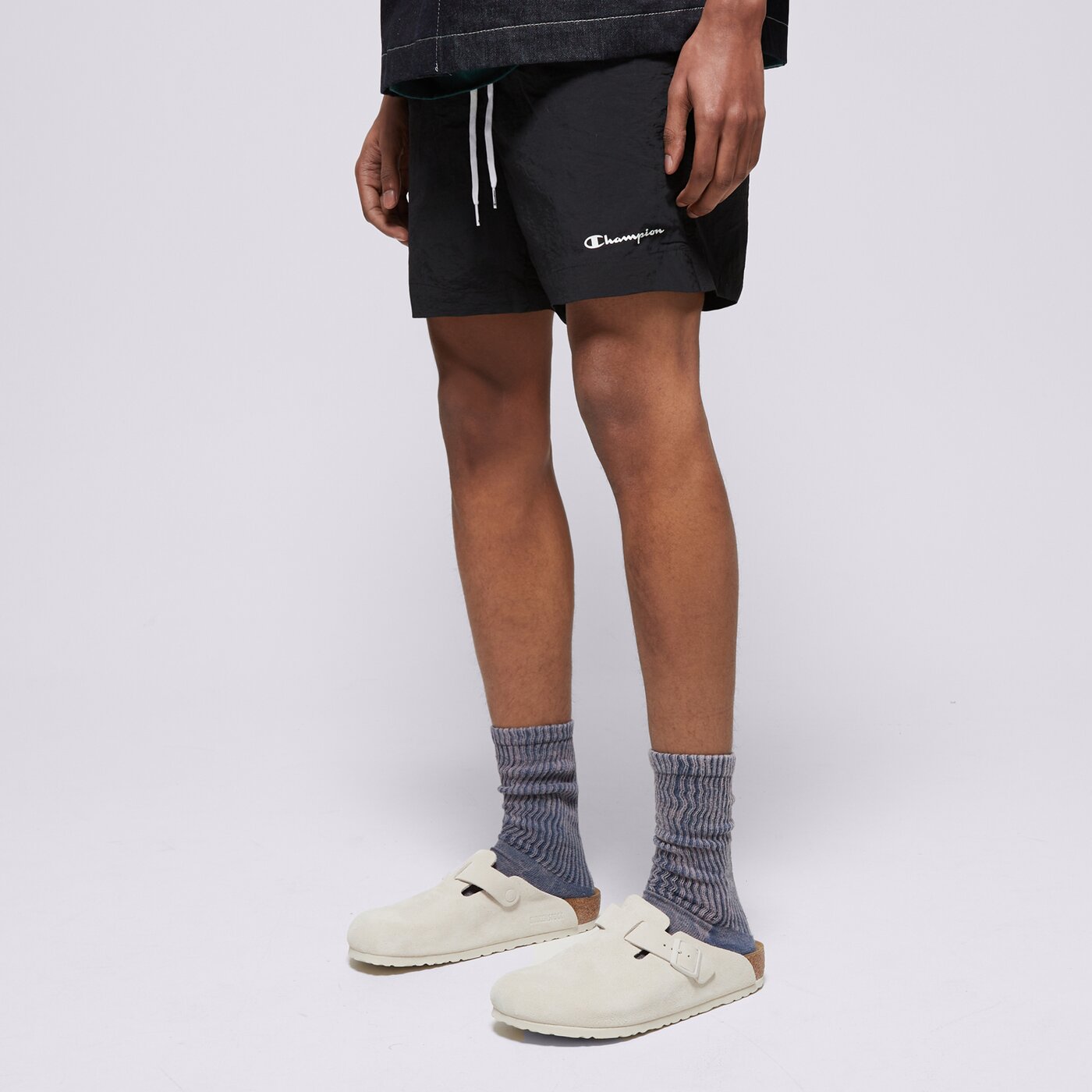 Мъжки къси панталони CHAMPION ШОРТИ BEACHSHORT 216069kk002 цвят черен