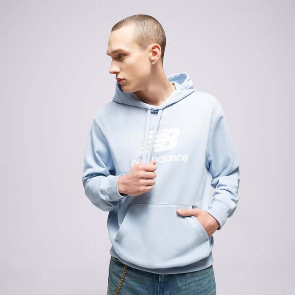 Мъжки суичър NEW BALANCE СУИТЧЪР С КАЧУЛКА ESSENTIALS STACKED mt31537lay цвят син