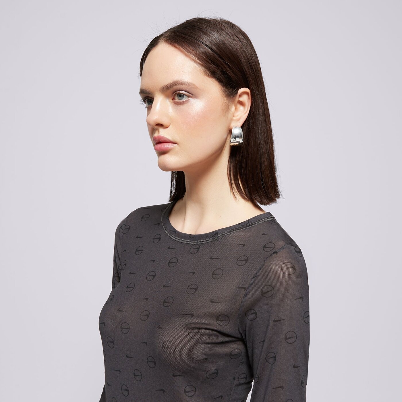 Дамска тениска NIKE ТЕНИСКА W NSW LS SHEER ТОП SW hq3753-060 цвят сив