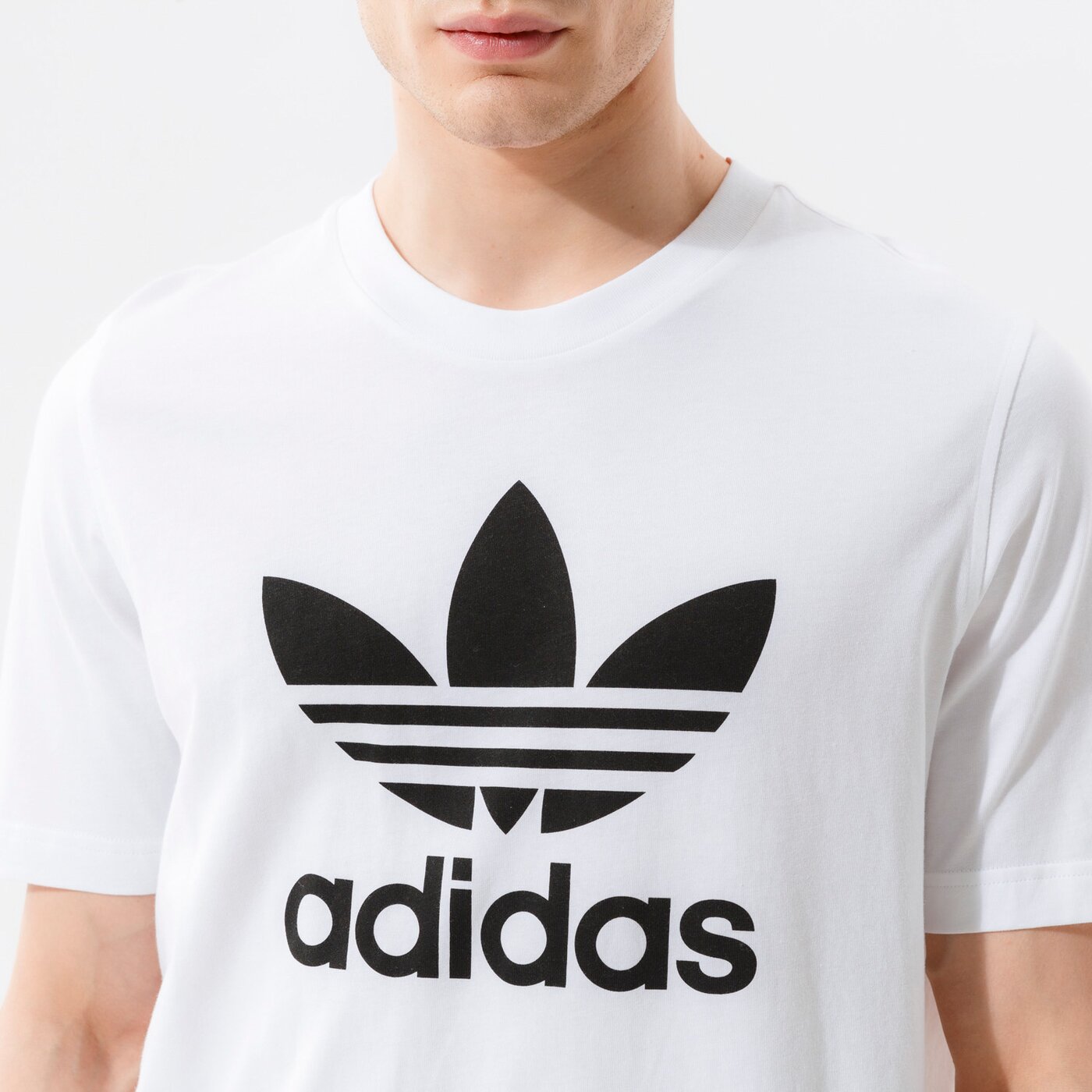Мъжка тениска ADIDAS ТЕНИСКА TREFOIL h06644 цвят бял