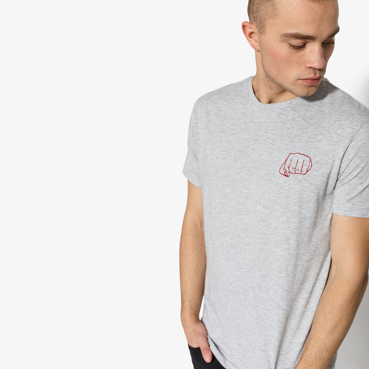 Мъжка тениска CONFRONT ТЕНИСКА SS SIGNATURE cf18tsm74001 цвят сив